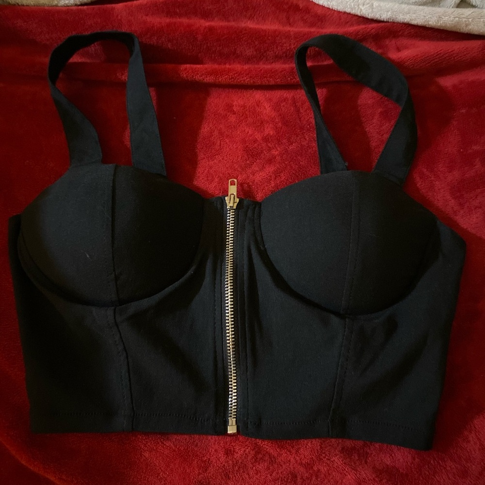 Haute Monde Black Top with Gold Accents